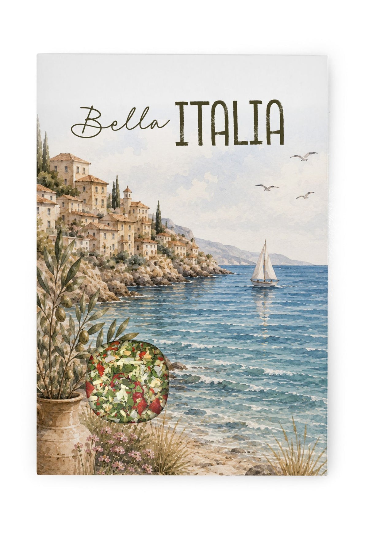 Grußkarte mit Gewürz " Bella Italia "