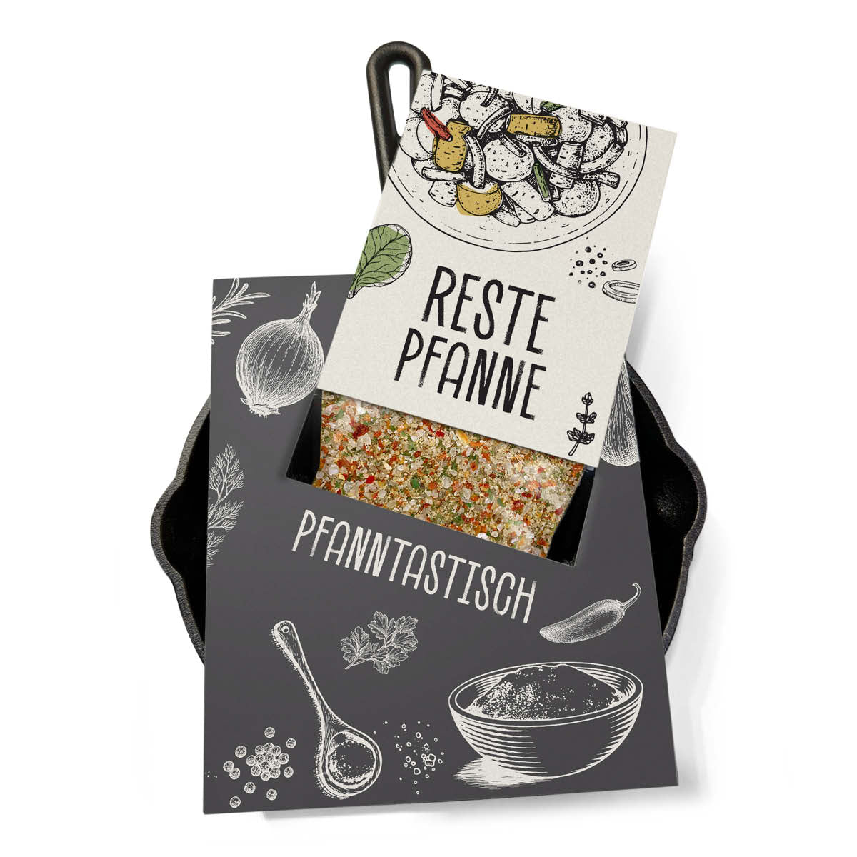 PFANNTASTISCH  Pfanne mit Gewürz  " Reste Pfanne "
