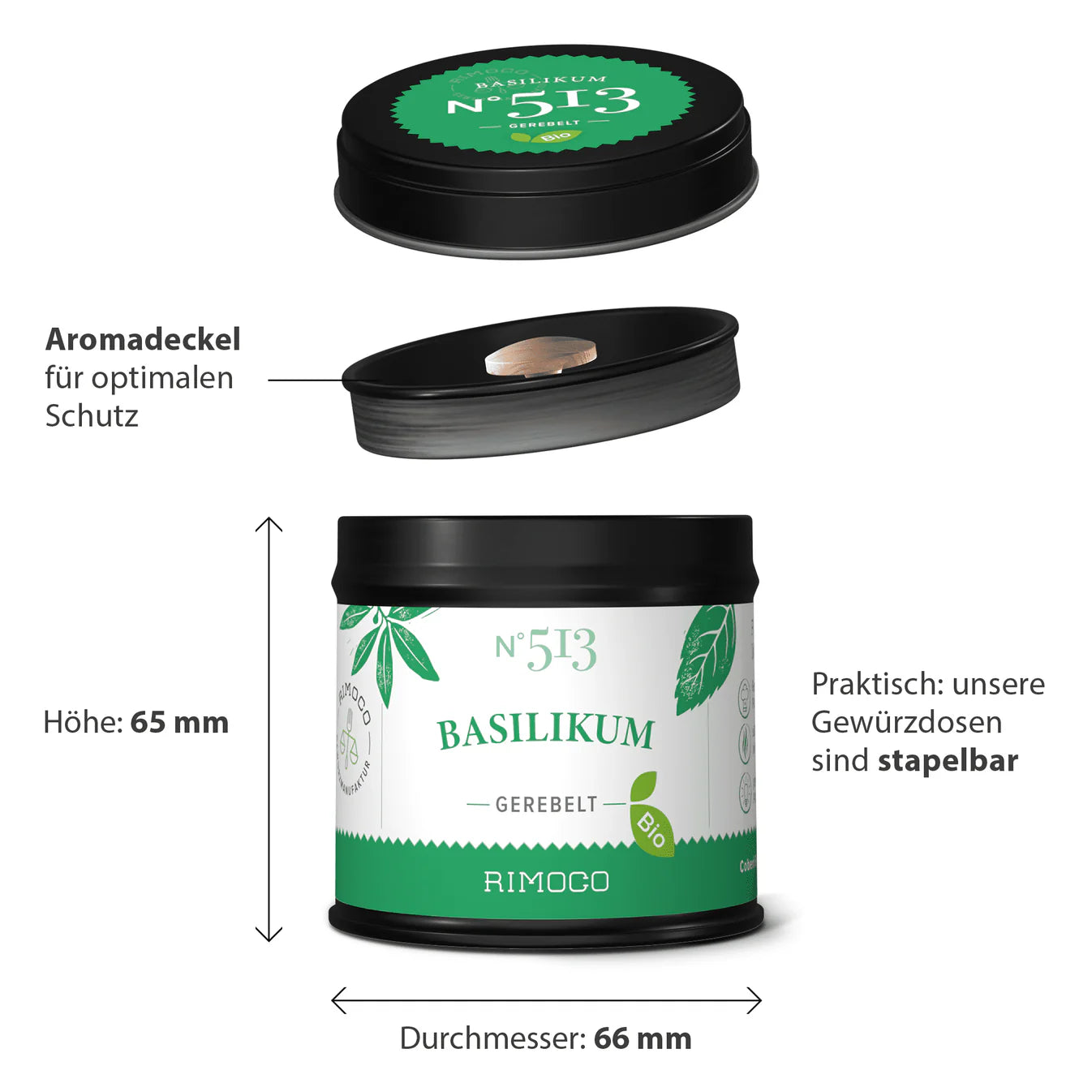 Basilikum gerebelt No. 513 Bio 20g