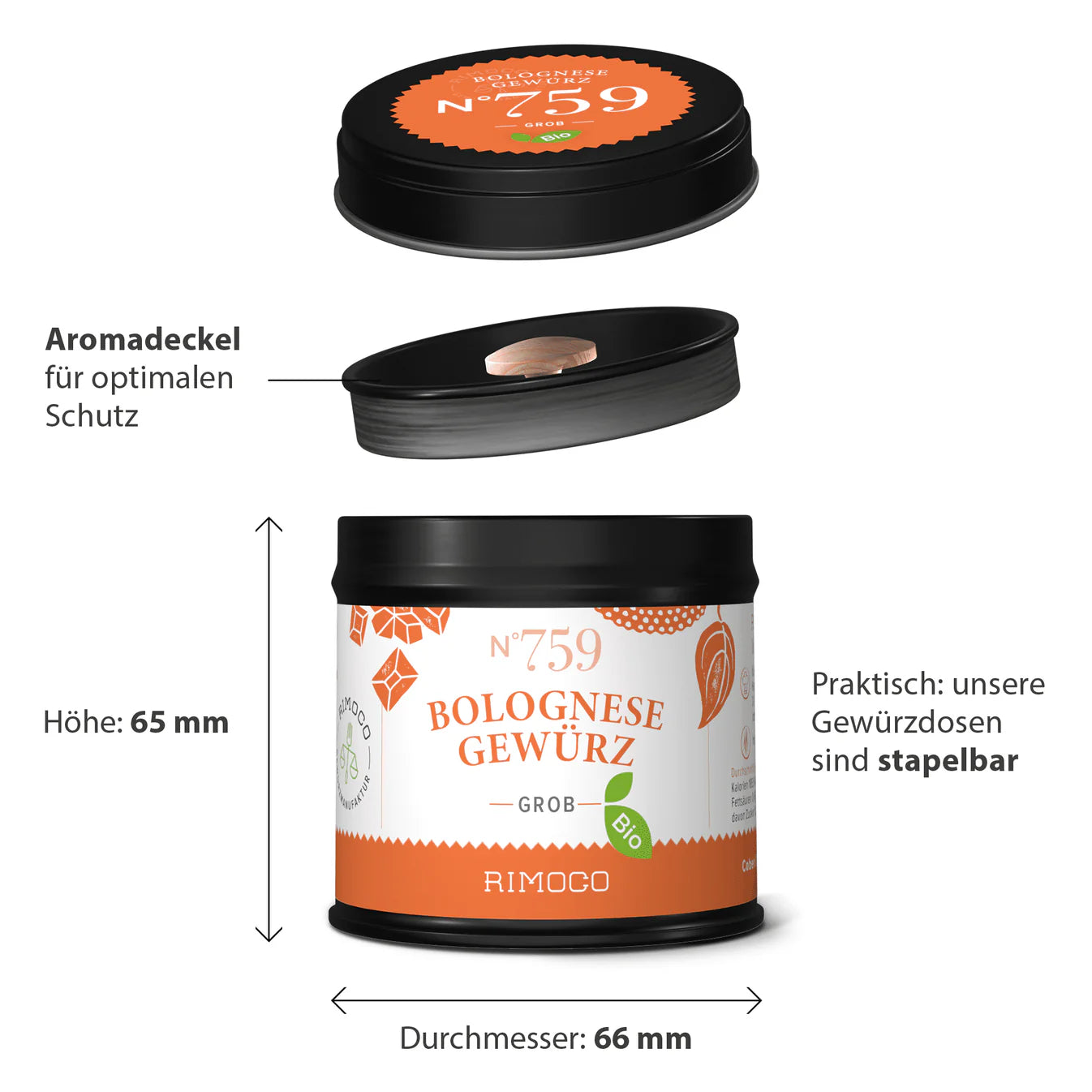 Bolognese Gewürz grob Bio No. 759 75g