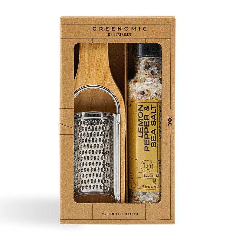 Geschenkset Meersalz Lemon- Pfeffer & Reibe