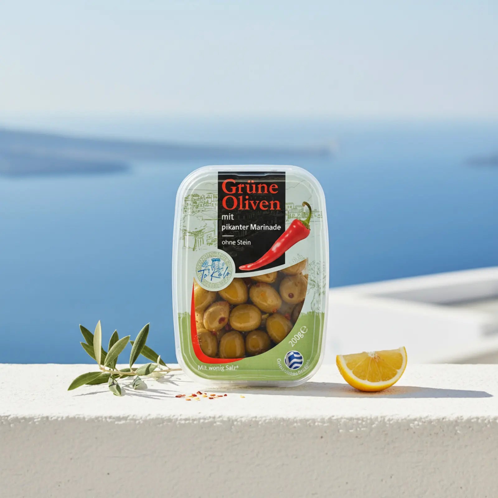 Grüne Oliven Pikant  200g