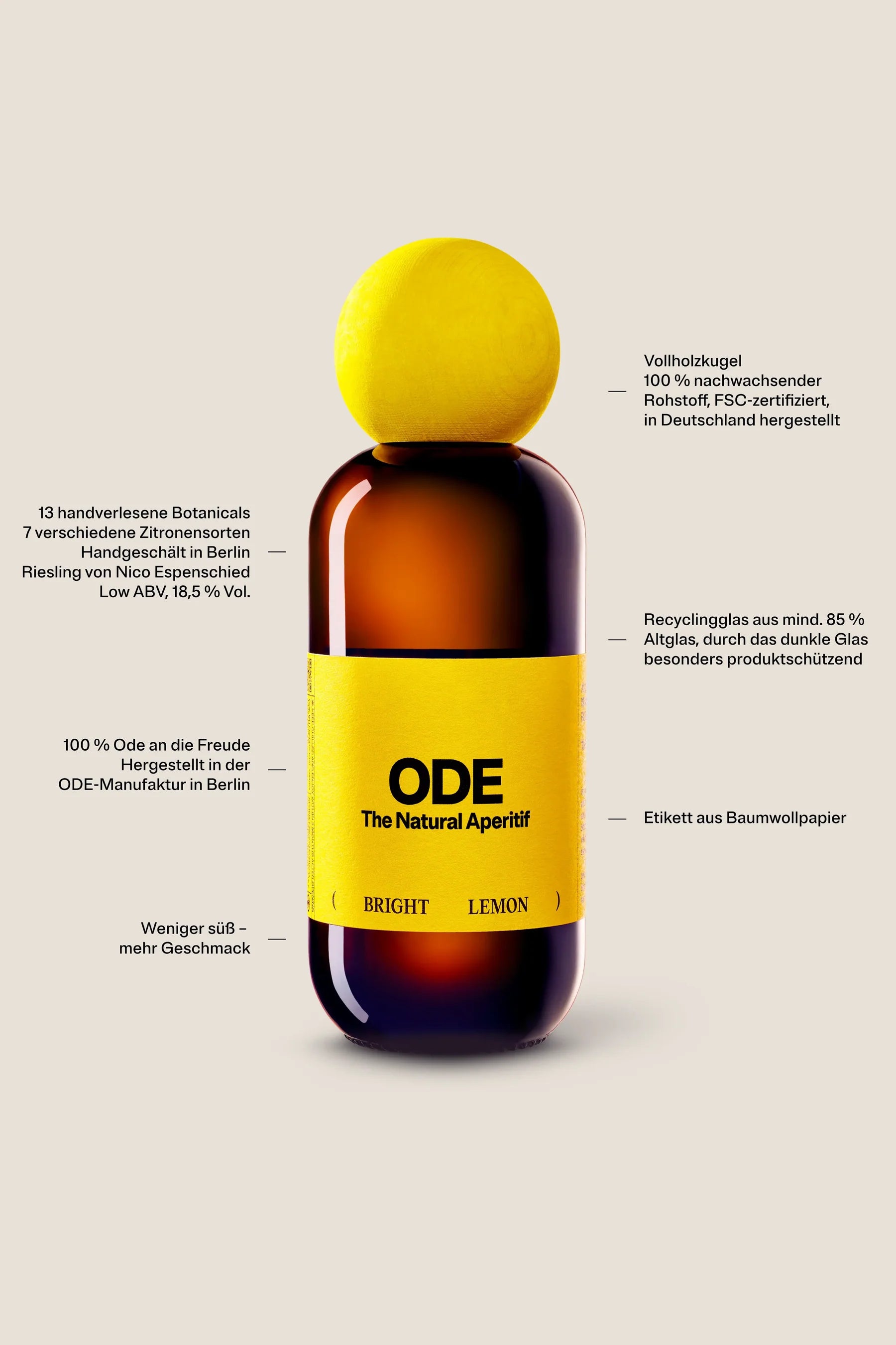 ODE Aperitif Bright Lemon  500ml